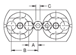 Inline Three Spindle Drill Head