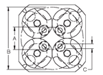 Pitch Circle Four Spindle Drill Head